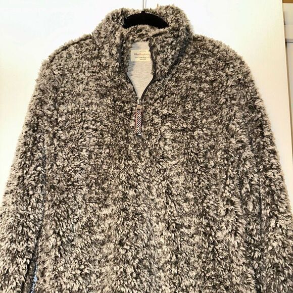 Original Weatherproof Gray Sherpa Cozy Quarter Zip Sweater Small EUC - Picture 3 of 11